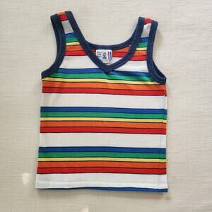Vintage Rainbow Striped Tank Top 2t